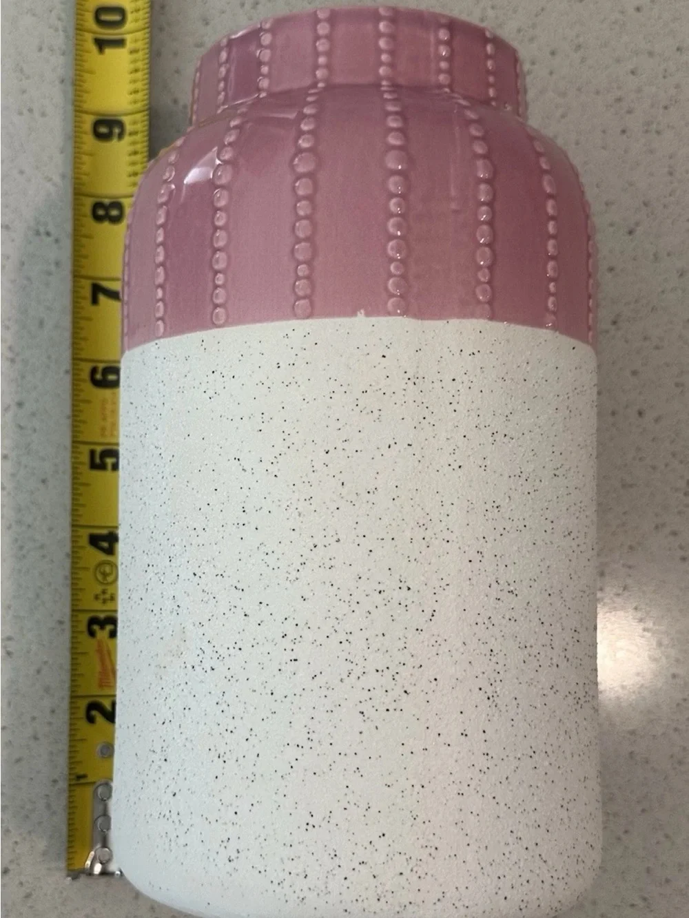 Decorative Pink Ceramic Accent Vase - Modern Home Accents